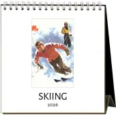 Skiing 2026 Easel Desk Calendar