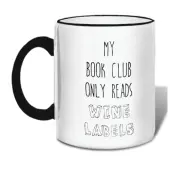 Book Club Reads Wine Labels Mug
