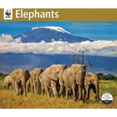 Elephants WWF 2025 Wall Calendar