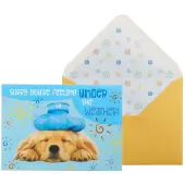 Photo Dog with Compress Get Well Card