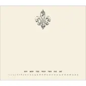 Fluer De Lis Perpetual Mousepad Calendar