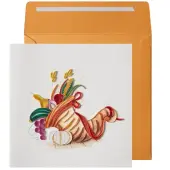 Cornucopia Fall Quilling Blank Card