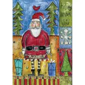 Lisa Kaus Holiday Wishes Large Garden Flag