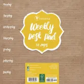 White Kraft Weekly Deskpad