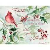 Cardinal and Berries Boxed Christmas Cards (18 pack) w/ Decorative Box by Susan Winget