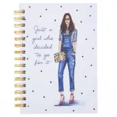 Denim Overall Diva Spiral Journal