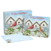 Cardinal Birdhouse Boxed Christmas Cards