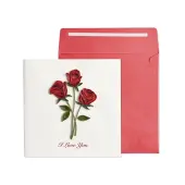 Three Roses Quilling Valentine's Day Card