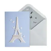 Laser Cut Eiffel Tower Birthday Card