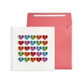 Colorful Hearts Quilling Birthday Card