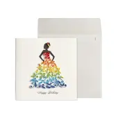 Rainbow Lady Quilling Birthday Card