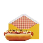 Charming Die-Cut Hot Dog Birthday Card with Foil Accents