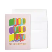 Hooray Lettering Birthday Card