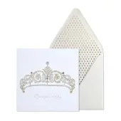 Rose Gold Tiara Birthday Card