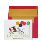 Charming Tandem Bicycle Birthday Greeting Card