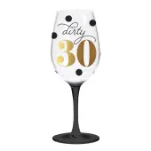 Dirty 30 Stemmed Wine Glass
