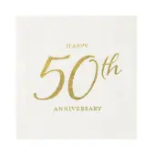 50th Anniversary Beverage Napkins