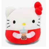 Squishmallow 8 Inch Hello Kitty Boba Plush Toy