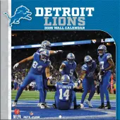 NFL Detroit Lions 2026 Mini Wall Calendar