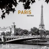 Paris Retro 2026 Wall Calendar