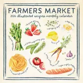 Farmers Market Illustrated Recipes 2026 Wall Calendar