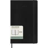 Moleskine Large Horizontal Black Soft Cover 12 Month Weekly 2026 Planner