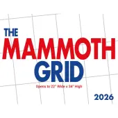 Mammoth Grid 2026 Wall Calendar