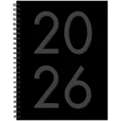 Black 6.5x8.5 Weekly 2026 Planner