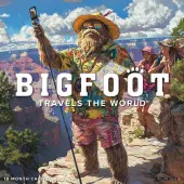 Bigfoot Travels the World 2026 Wall Calendar