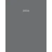 Basic Gray 2026 Monthly Planner