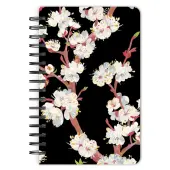 Black Foral Compact Journal