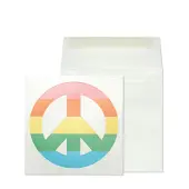 Rainbow Peace Sign Blank Greeting Card