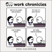 Work Chronicles 2026 Wall Calendar