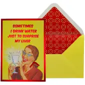 Vintage-Inspired Friendship Greeting Card with Foil & Glitter Accents