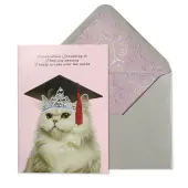 Femme Cat Graduation Greeting Card
