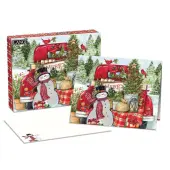 Red Truck and Snowman by Susan Winget Boxed Christmas Cards