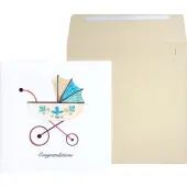 Bassinet Baby Congratulations Card