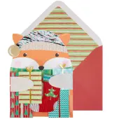 Fox Die Cut Christmas Card