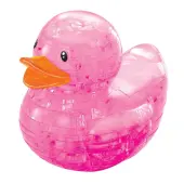 3D Rubber Duck Pink Crystal Puzzle