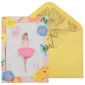 Balloon Girl Birthday Card