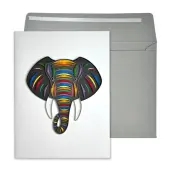 Elephant Head Quilling Birthday Card