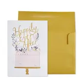 Wedding Celebration Card with 'Happily Ever After' Topper Design