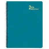 Turquoise Shimmer Large Time Monthly 2026 Planner