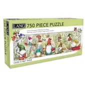 Garden Gnomes 750 Piece Panoramic Puzzle