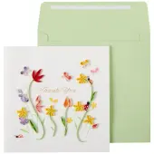 Quilling Thank You Card Gardening Theme