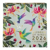 Wonder of Birds 2026 Spiral Wall Calendar