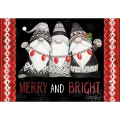 Merry and Bright Gnomes by Susan Winget Petite Christmas Cards