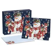 Snowman and Stockings by Susan Winget Boxed Christmas Cards