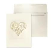 Quilled Ivory Heart Wedding Card