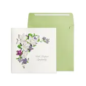 Flowers Lilac and White Quilling Sympathy Card